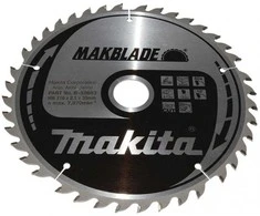 Makita T.C.T. pjūklas MAKBLADE 216X2.1X30mm 10° T40 B-32683 T.C.T • 216 x30 mm • T40 • 10° • Medienai