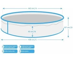 Marimex Pool Orlando 4,57x1,07 m - Pilkas, pool, foil, skimmer (10303044)