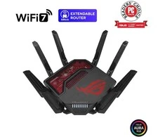 Žaidimų maršrutizatorius Asus ROG Rapture GT-BE19000, Wi-Fi 7 (802.11be), BE19000 (trijų dažnių), 2x 10G, 4x 2.5G, AiMesh, RG
