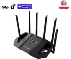 Asus | Dual Band WiFi 7 Extendable Gaming Maršrutizatorius | TUF Gaming BE6500 | 802.11be | 6500 Mbit/s | Ethernet LAN (RJ-45) jungtys 4 | Tinklelio palaikymas Taip | MU-MiMO Taip | Antenos tipas Išorinė fiksuota | 1