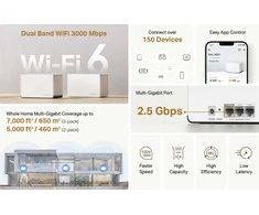 Maršrutizatorius Mercusys | AX3000 Whole Home Mesh WiFi 6 System | Halo H85X (2-pack) | 802.11ax | Mesh Support Yes | MU-MiMO No | No mobile broadband