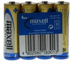 Baterija - Maxell AA LR6 Alkaline 1.5V 4 Pakas