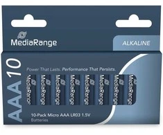„MediaRange Premium“ šarminės baterijos LR03 (AAA) 1,5 V, blisterinės, 10 vnt. pakuotėje