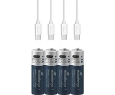 MediaRange Rechargeable USB-C Li-Ion Baterija Mignon AA, 1.5V, 1400 mAh, 4pcs