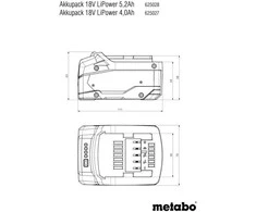 Metabo Akumuliatorius 18V 4,0 Ah Li-ion Power