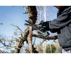 Šakų genėjimo grandininis pjūklas Metabo MS 18 LTX 15; 18 V; 1x2,0 Ah akum.; 15 cm juosta