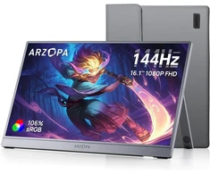 Monitorius Arzopa Z1FC Portable Monitorius 16.1" 144hz IPS Full HD 1080p Metal Housing Przenośny monitorius + pouzdro