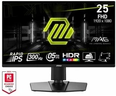 MSI MAG 255PXF computer monitorius 62.2 cm (24.5") 1920 x 1080 pikselių Full HD Juodas