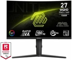 Žaidimų monitorius MSI MAG 275CQRF  QD E2 / 27"/ Rapid VA / lenktas /180 Hz /300cd/m2/ USB Typce-C