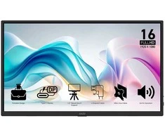 Monitorius MSI PRO MP165 E6 / 15.6″ / FHD / IPS / 60Hz / 4ms (GtG) / portable / juodas – PD 15W