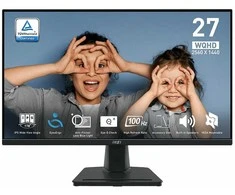 Monitorius MSI PRO MP275Q 27 colių IPS WQHD 100Hz 300cd/m2 4ms 2xHDMI2.0 DP garsiakalbiai