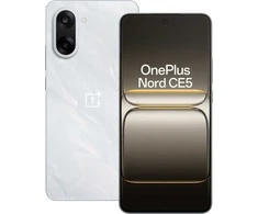 „OnePlus Nord CE5“ | „Marble Mist“ | 6,77 colio | „Fluid AMOLED“ | 1080 x 2392 pikselių | „Mediatek“ | Vidinė RAM 8 GB | 128 GB | Dviguba SIM kortelė | 4G | Pagrindinės kameros raiška 50+8 MP | Antrinės kameros raiška 16 MP | „Android“ | 15 | 5200 mAh