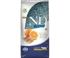 Oranžinis FARMINA N&amp;D OCEAN - CAT Dry Herring&amp;Oranžinis NEUTERED ADULT 5kg