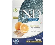Sausas Kačių Maistas - Farmina N&amp;D Cat Ocean Herring &amp; Oranžinis Neutered 300g