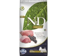 FARMINA N&amp;D PRIME - DOG Dry ėriena&amp;Blueberry ADULT MINI 7kg
