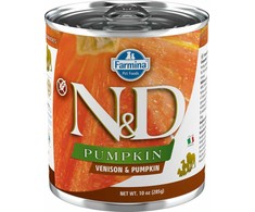 FARMINA N&amp;D PUMPKIN - DOG Wet Venison&amp;moliūgas ADULT 285 g (pak.6)