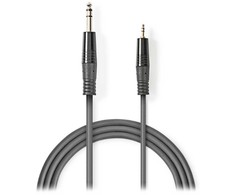 Kabelis Nedis COTH23205GY15 kabelis audio 1,5 m 6.35mm 3.5mm Pilka
