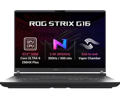 Nešiojamas kompiuteris ASUS NTB ROG Strix G16 (G615LM-TS277WZ), Ultra 9 290HX, 16 colių 2560 x 1600, 32 GB, 1 TB SSD, RTX 5060, W11 Home, planšetinis kompiuteris