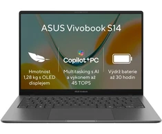 Nešiojamas kompiuteris ASUS Vivobook S14 S5408QA-TM198W Matte Gray All-Metal (without power adapter)