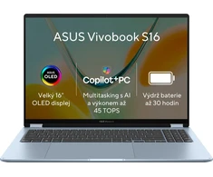 Nešiojamas kompiuteris ASUS Vivobook S16 S5608QA-OLED327W Light Mėlyna All-Metal (without power adapter)