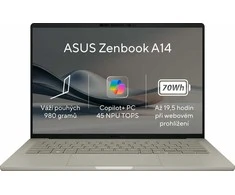 Nešiojamas kompiuteris ASUS Zenbook A14 OLED UX3407QA-OLED305W Zabriskie rusvai gelsvas