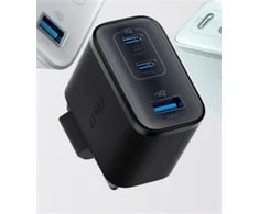 Anker Nano Charger 70W, 3 jungtys, Juodas | 2 x 24 pin USB-C, 4 pin USB Type A