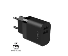 Fixed Fiksuotas | Dvigubas USB kelioninis įkroviklis 17W | FIXC17N-2U-BK