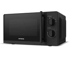 Mikrobangų krosnelė Orava mikrobangų krosnelė, 700 W, 20 l, 6 mikrobangų galios lygiai, juoda