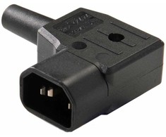 „PremiumCord“ maitinimo kabelio jungtis, 230 V IEC C14 kištukas, kampinis (cs220 / m90)