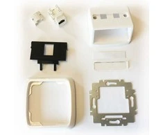 DATACOM ABB Tango Data socket UTP CAT5E 1xRJ45 WHkey baltas