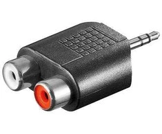 Premiumcord Adapteris stereo jack 3.5 - 2x cinch M/F