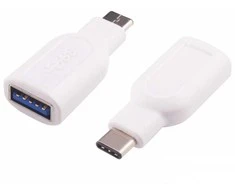 PremiumCord Adapteris USB-C/male - USB3.0 A/female, OTG, baltas