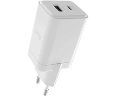 "Allity" sieninis įkroviklis GaN PD QC ATC-01-45WAC 1x USB-C 1x USB-A 45W baltas