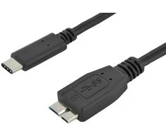 USB kabelis PremiumCord USB-C - mikro B 0,6 m juodasis (ku31cmb06bk)