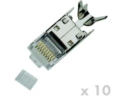 DATACOM CONNECTOR 8p8c RJ-45 STP Cat7(6A) laidas 10Ks