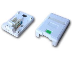 DATACOM Data socket UTP CAT5E 1xRJ45 for plaster (dustproof)