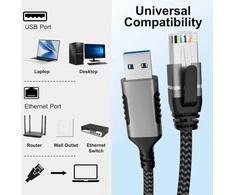 PremiumCord Ethernet kabelis USB3.2 -> LAN RJ45 10/100/1000 MBIT ilgis 2m