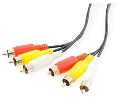Kabelis PremiumCord RCA (Cinch) x3 - RCA (Cinch) x3 2m juoda (kjackcmm3-2)