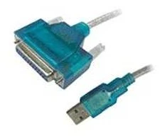 Kabelis USB PremiumCord USB-A - DB-25 1 m Juodas (kuprint2)