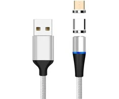 Kabelis USB PremiumCord microUSB - USB-C 1 m Baltai-juoda (ku2m1fgi)