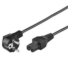 PremiumCord 230V maitinimo kabelis prie kompiuterio 2m IEC 320 C15 jungtis su grioveliu
