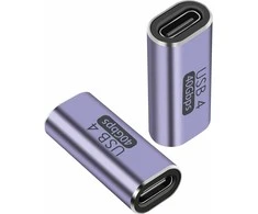 PremiumCord 40Gbps Aliuminio USB-C Female - USB-C Female jungtis