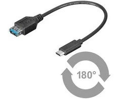 Adapteris USB PremiumCord USB-C - USB 3.1 M-F 20cm