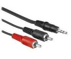 Kabelis PremiumCord Jack 3.5mm - RCA (Cinch) x2 15m juoda (kjackcin15)