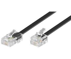 Goobay GOOBAY 10x Modulinis prijungimo kabelis 10m juodas RJ11 / RJ14 kištukas 6P4C iki RJ45 kištukas 8P4C DSL modemo/maršrutizatoriaus prijungimui prie skirstytuvo - 68578