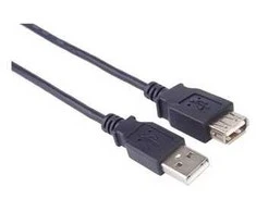 PremiumCord USB 2.0 Extension Cable, A-A, 1m juodas