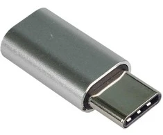 Adapteris USB PremiumCord USB-C - MicroUSB Sidabrinė (kur31-06)