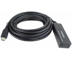 PREMIUMCORD USB-C kartotuvas ir ilgintuvas vyriškas-moteris, 5Gbps 5m