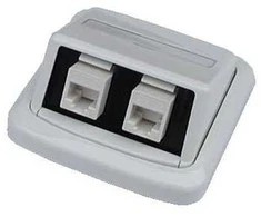 DATACOM UTP dvigubas lizdas ABB TANGO 2xRJ45 kat.6 WH