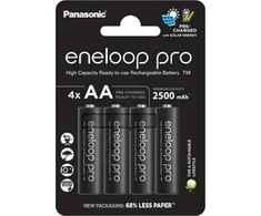 PANASONIC ENELOOP Eneloop pro įkraunamos AA / 2500mAh baterijos, 4 vnt.